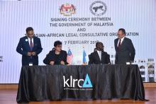 Signing Ceremony between Government of Malaysia and AALCO on 7th February 2018