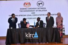Signing Ceremony between Government of Malaysia and AALCO on 7th February 2018