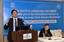 Seminar on Responding to Large Scale Refugee Movements organized by AALCO-UNHCR on 19 April 2018