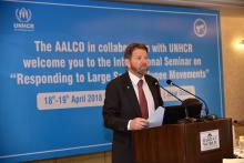 Seminar on Responding to Large Scale Refugee Movements organized by AALCO-UNHCR on 19 April 2018