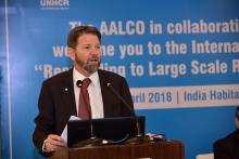 Seminar on Responding to Large Scale Refugee Movements organized by AALCO-UNHCR on 19 April 2018