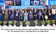 60th Annual Session of AALCO held in a Hybrid format, in New Delhi (HQ) Republic of India, at Hotel Le Meridien, from 26th to 28th September 2022